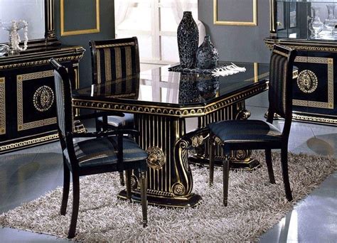 versace dining table and chairs|versace dinner set.